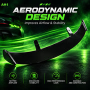 Auto Pearl ABS Rear Wing Car Spoilers Rear Wing Roof Trunk Lid Auto Racing Car Spoiler for Areodynamic and Sporty Appearance Lip Protector (Hatchback/ SUV Spoiler (AH1))