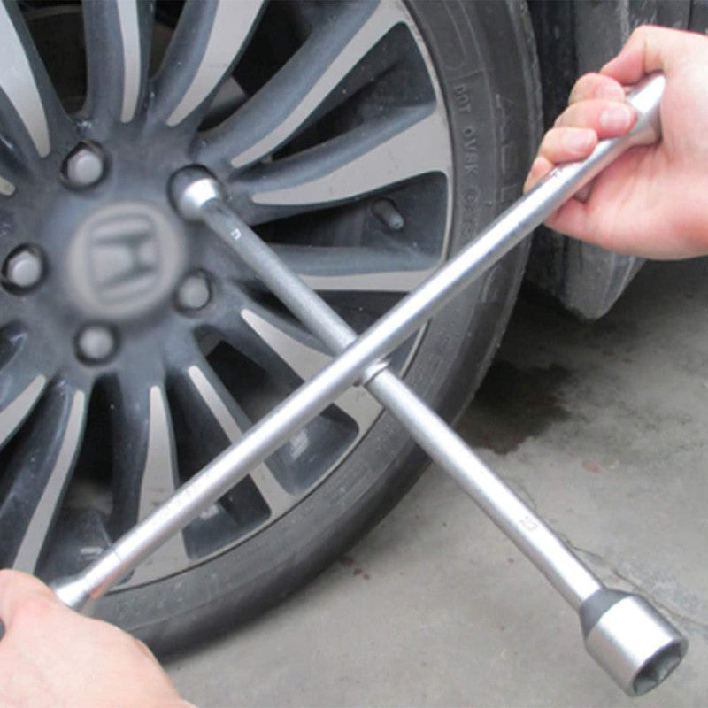 Car Wheel Nut Spanner Wrench for Outlander Size 17-19-21-23 Double Sided Lug Wrench (Pack of 1)