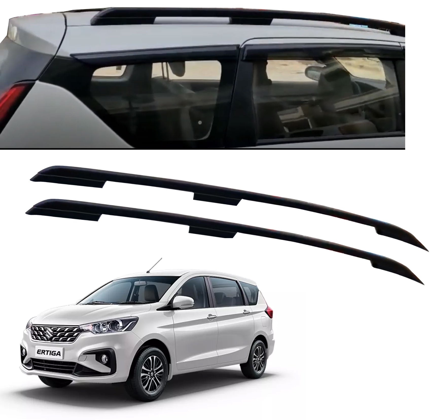 O.E. Type Roof Rail for Ertiga 2015 (Set of 2)|Black