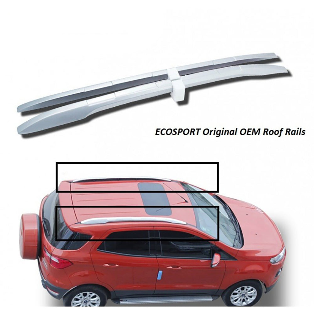 O.E. Type Roof Rail for Ecosports  (Set of 2)|Silver