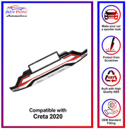 Bumper Diffuser (Front/Rear) Set Reflector Imported Quality Compatible with Creta 2020 (Red Black)
