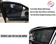 Z-Black Car Window Plug-in Half Sun Shades & Rear Dicky Curtain (Combo) for Jeep