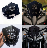 AUTO PEARL Heavy Metal Visor for Yamaha MT15 Black Bike Crash Guard Bike Windshield