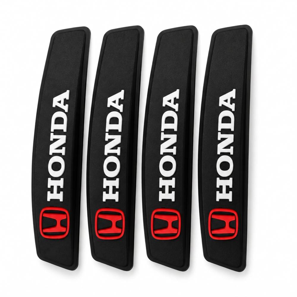 Car Door Edge Guard for HONDA Models, Anti Scratch Door Protector, Soft Rubber & Silicone Shock Absorber | Prevents Dents & Paint Damage | Universal Fit Car Door Protection Strip (Black, Set of 4)