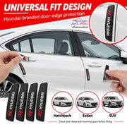 Car Door Edge Guard for Hyundai Models, Anti Scratch Door Protector, Soft Rubber & Silicone Shock Absorber | Prevents Dents & Paint Damage | Universal Fit Car Door Protection Strip (Black, Set of 4)