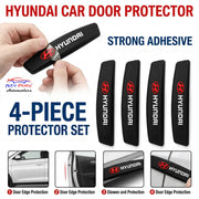 Car Door Edge Guard for Hyundai Models, Anti Scratch Door Protector, Soft Rubber & Silicone Shock Absorber | Prevents Dents & Paint Damage | Universal Fit Car Door Protection Strip (Black, Set of 4)