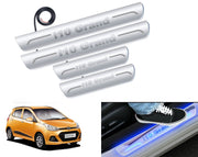 Auto Pearl Car Door Foot Step Led Sill/Scuff Plates With Mirror Finish Compatible with All Models (Set of 4)