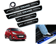 Auto Pearl Car Door Foot Step Led Sill/Scuff Plates With Mirror Finish Compatible with All Models (Set of 4)