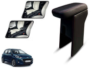 Auto Pearl Premium Car Armrest with Storage Box, High-Density Foam, Nappa Leatherette Black with double Stitching, No Obstruction to Rear Window Buttons, for i10 Grand Nios 2020 Model