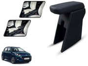 Auto Pearl Premium Car Armrest with Storage Box, High-Density Foam, Nappa Leatherette Black with double Stitching, No Obstruction to Rear Window Buttons, for i10 Grand Nios 2020 Model