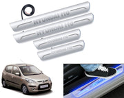 Auto Pearl Car Door Foot Step Led Sill/Scuff Plates With Mirror Finish Compatible with All Models (Set of 4)