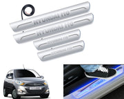 Auto Pearl Car Door Foot Step Led Sill/Scuff Plates With Mirror Finish Compatible with All Models (Set of 4)