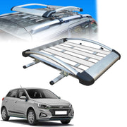 Car Roof Luggage (4x 4) Frame Aluminum Roof Frame Universal Roof Frame Travel Frame Load Frame Load Over 100 kg Roof Shelves Luggage Box Roof Rack (Silver)