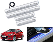 Auto Pearl Car Door Foot Step Led Sill/Scuff Plates With Mirror Finish Compatible with All Models (Set of 4)