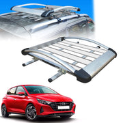 Car Roof Luggage (4x 4) Frame Aluminum Roof Frame Universal Roof Frame Travel Frame Load Frame Load Over 100 kg Roof Shelves Luggage Box Roof Rack (Silver)