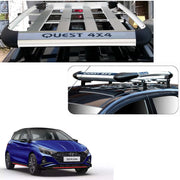 Car Roof Quest Luggage (4x 4) Frame Aluminum Roof Frame Universal Roof Frame Travel Frame Load Frame Load Over 100 kg Roof Shelves Luggage Box Roof Rack (Silver)