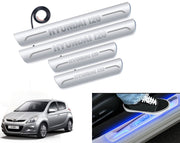 Auto Pearl Car Door Foot Step Led Sill/Scuff Plates With Mirror Finish Compatible with All Models (Set of 4)