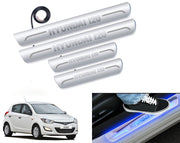 Auto Pearl Car Door Foot Step Led Sill/Scuff Plates With Mirror Finish Compatible with All Models (Set of 4)
