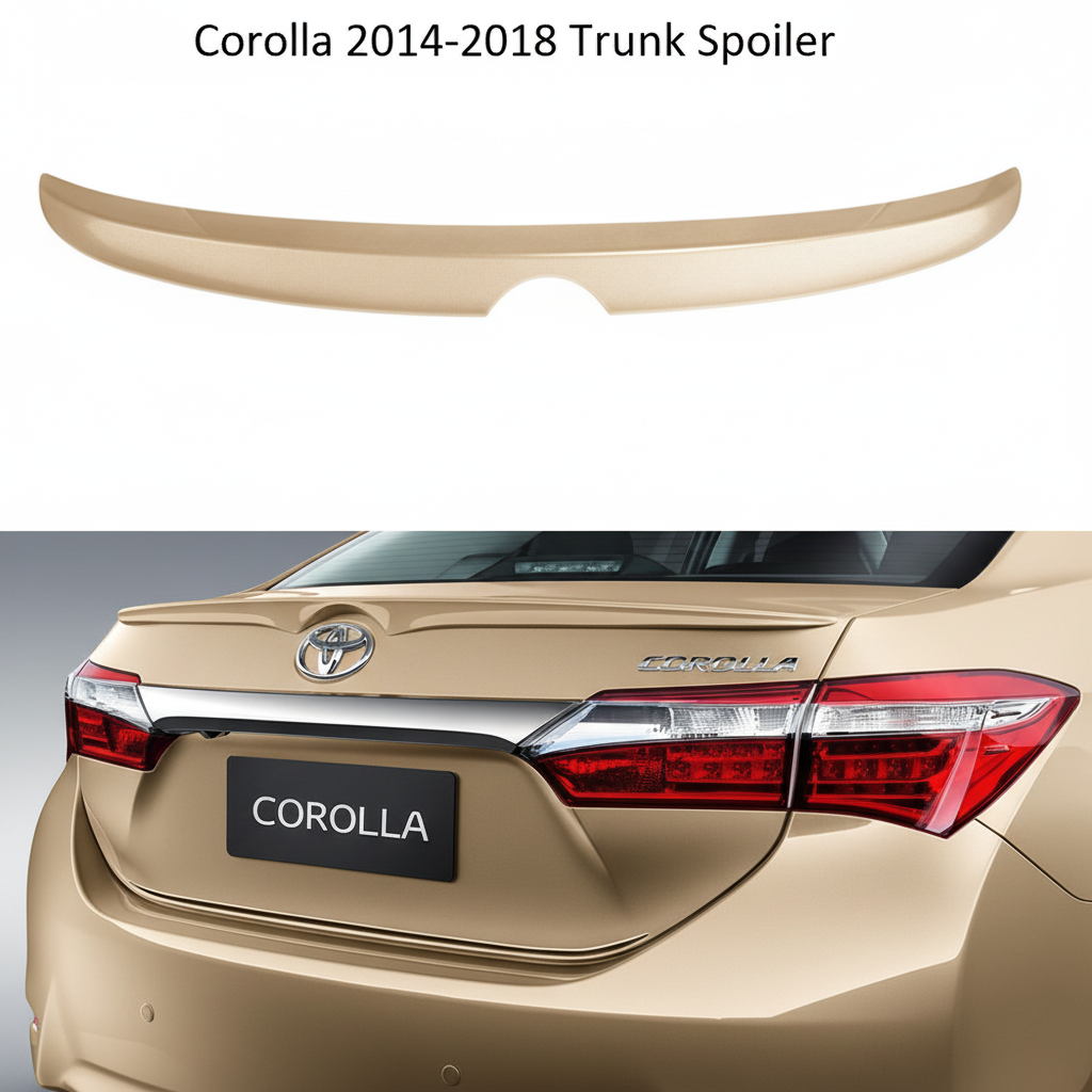 Toyota Corolla Altis 2014-2018 Trunk Spoiler in Champagne Mica Metallic