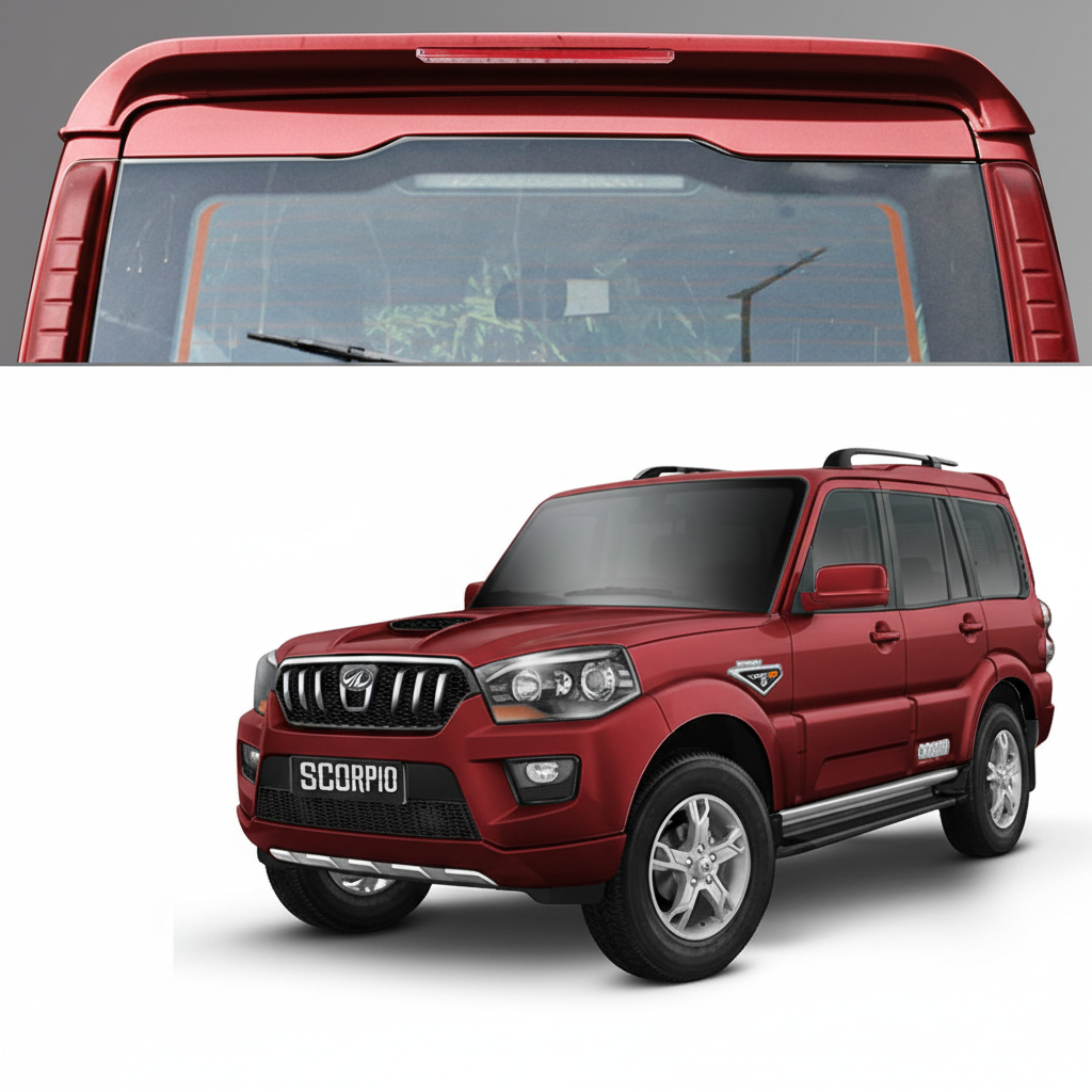 Mahindra Scorpio 2018 Car Spoiler in Everest White