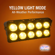 Auto Pearl Car 10-Lens Driving Lights Flasher Yellow, White with Red-Blue Led light, 48W, 12-80V Auxiliary Lights for All Car (Pack of 2)