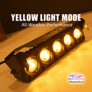 Auto Pearl Motorcycle 5-Projector Lens Driving Lights Yellow / White LED Spot light 30W, 12-80V Dual Color Mode Auxiliary Lights compatible with All Bike
