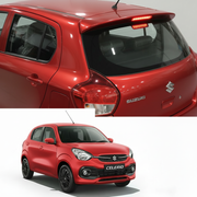 Maruti Celerio Car Spoiler with Brake Light in Solid Fire Red