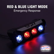 Auto Pearl Car 4-Projector Lens Driving Lights Yellow / White LED Spot light 25W, 12-80V Dual Color Mode Auxiliary Lights for All Cars (Pack of 2)