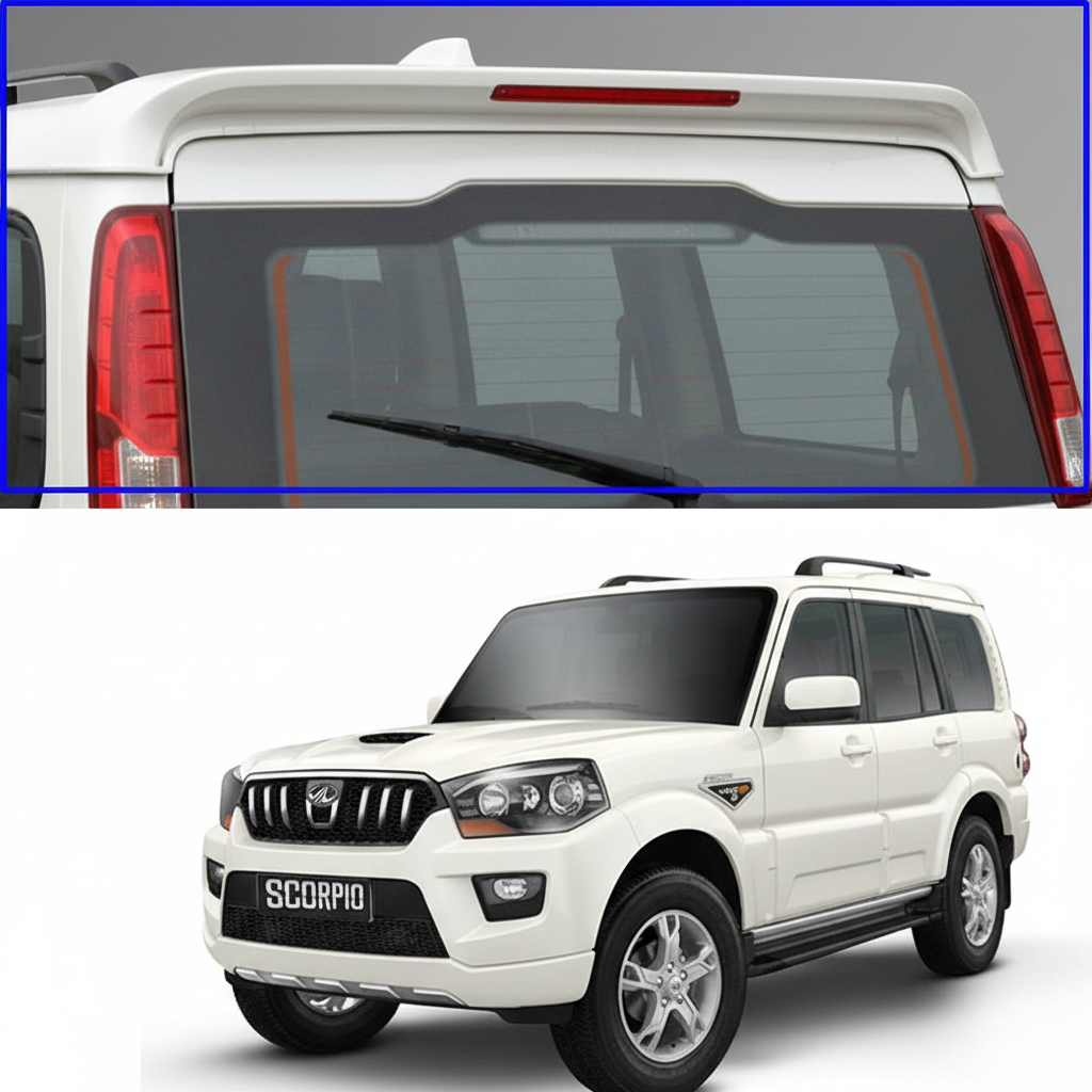 Mahindra Scorpio 2018 Car Spoiler in Everest White