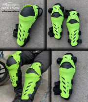 Auto Pearl Motorcycle Kneepads Moto Motocross Racing Shin Guards Full Protection Gear Riding Knee Protector Pads Knee Pads (Neon, 2 Pcs)