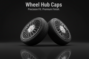 Auto Pearl Swirl Series Wheel Cover Hub Caps - Silver Black | 14/15 Inch | Set of 4 | Press Fit