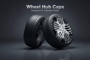 Auto Pearl 14 Inch Wheel Cover Hub Caps - Silver Black | Set of 4 | Press Fit