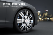 Auto Pearl 15 inch Dual Spoke Series Wheel Hub Caps - Silver Black | Set of 4 | Press Fit