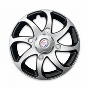 Auto Pearl Swirl Series Wheel Cover Hub Caps - Silver Black | 15 Inch | Set of 4 | Press Fit