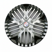 Auto Pearl 14 Inch Wheel Cover Hub Caps - Silver Black | Set of 4 | Press Fit