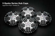 Auto Pearl 14 Inch Wheel Cover Hub Caps - Silver Black | Set of 4 | Press Fit