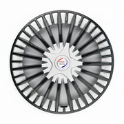 Auto Pearl Swirl Series Wheel Cover Hub Caps - Silver Black | 14/15 Inch | Set of 4 | Press Fit