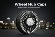 Auto Pearl Swirl Series Wheel Cover Hub Caps - Silver Black | 14/15 Inch | Set of 4 | Press Fit
