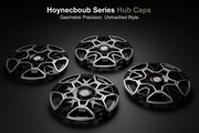 Auto Pearl 15 Inch Swirl Series Wheel Hub Caps - Black Silver | Set of 4 | Press Fit