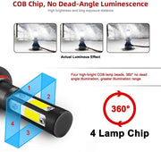 AUTO PEARL PSX24W 4-Side  LED Bulb for Car 80W-12V 4300K wide Beam Ultra Bright White G08 Headlight Car LED (Pack of 2)