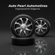 Auto Pearl Swirl Series Wheel Cover Hub Caps - Silver Black | 15 Inch | Set of 4 | Press Fit
