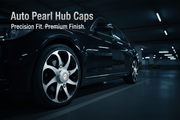 Auto Pearl Swirl Series Wheel Cover Hub Caps - Silver Black | 15 Inch | Set of 4 | Press Fit