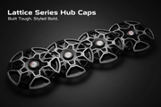 Auto Pearl 15 Inch Swirl Series Wheel Hub Caps - Black Silver | Set of 4 | Press Fit