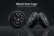 Auto Pearl 15 Inch Swirl Series Wheel Hub Caps - Black Silver | Set of 4 | Press Fit