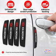 Car Door Edge Guard for KIA Models, Anti Scratch Door Protector, Soft Rubber & Silicone Shock Absorber | Prevents Dents & Paint Damage | Universal Fit Car Door Protection Strip (Black, Set of 4)