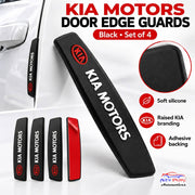 Car Door Edge Guard for KIA Models, Anti Scratch Door Protector, Soft Rubber & Silicone Shock Absorber | Prevents Dents & Paint Damage | Universal Fit Car Door Protection Strip (Black, Set of 4)