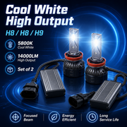 Auto Pearl 2-Side H8/H9 LED Bulb Car 110W-12V 12000LM 6000K Ultra White light (Headlight Bulb) compatible with All Car (Pack of 2)