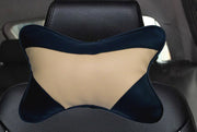 Black Beige Fabric Car Pillow Cushion for Universal For Car (Rectangular, Set of 2)