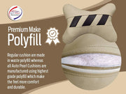 Beige, Black Leatherite Car Pillow Cushion for Car (Rectangular, Pack of 2)