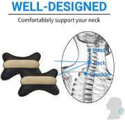 Black, Beige Fabric Car Pillow Cushion for Universal For Car (Rectangular)